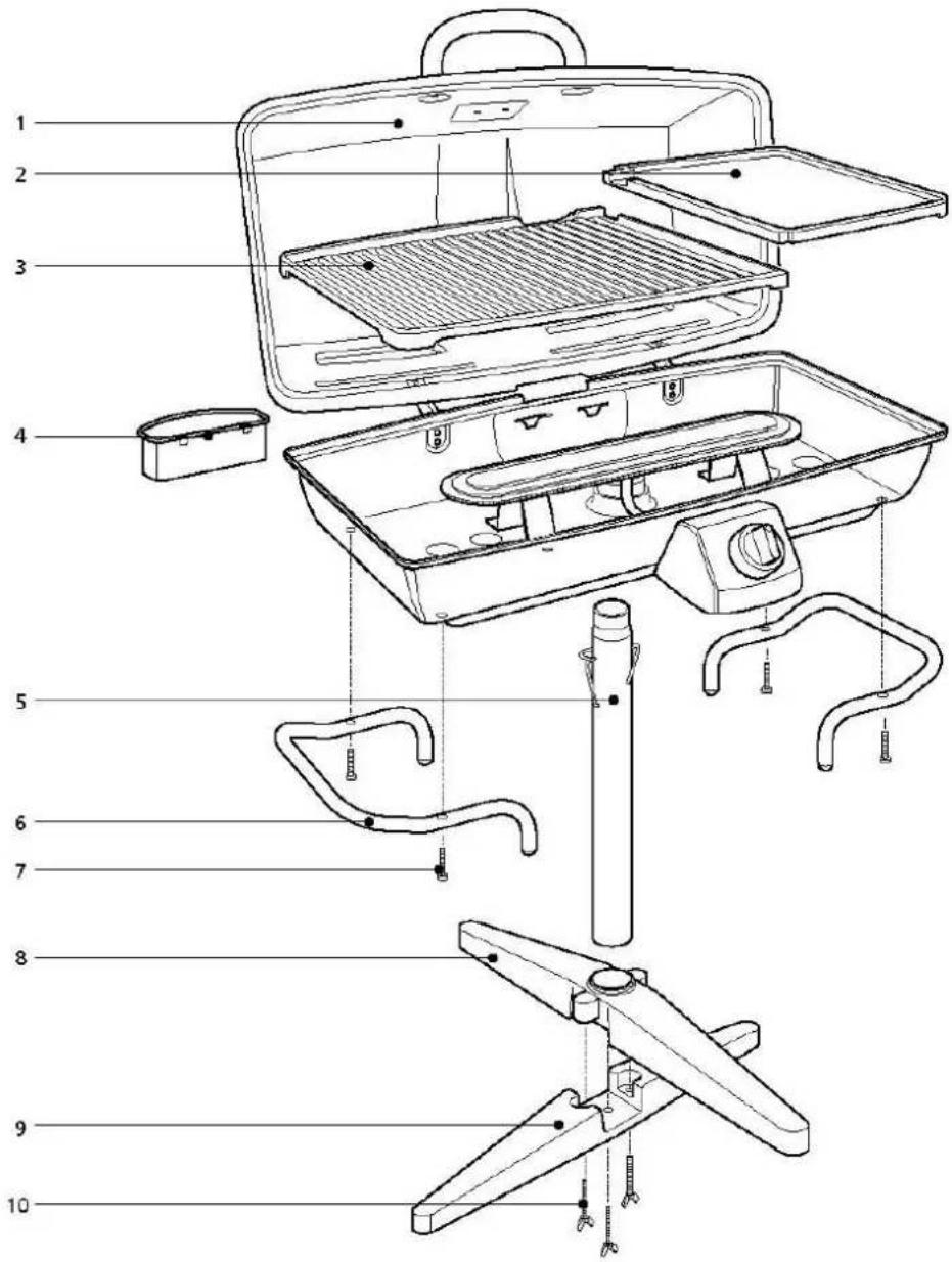 Brixton BQ6333 - Composants du barbecue - 1
