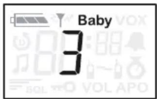 Rocktrail PMR1100 - Hoe de babymonitor inschakelen: - 1