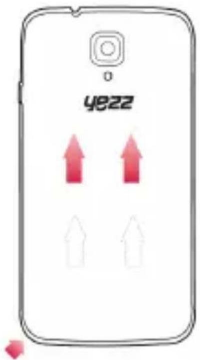 YEZZ Andy C5VP - Instaleaza cartela SIM si bateria - 1