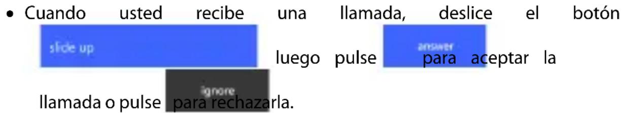 YEZZ Billy 4.7 - Para contestar una Ilamada: - 1