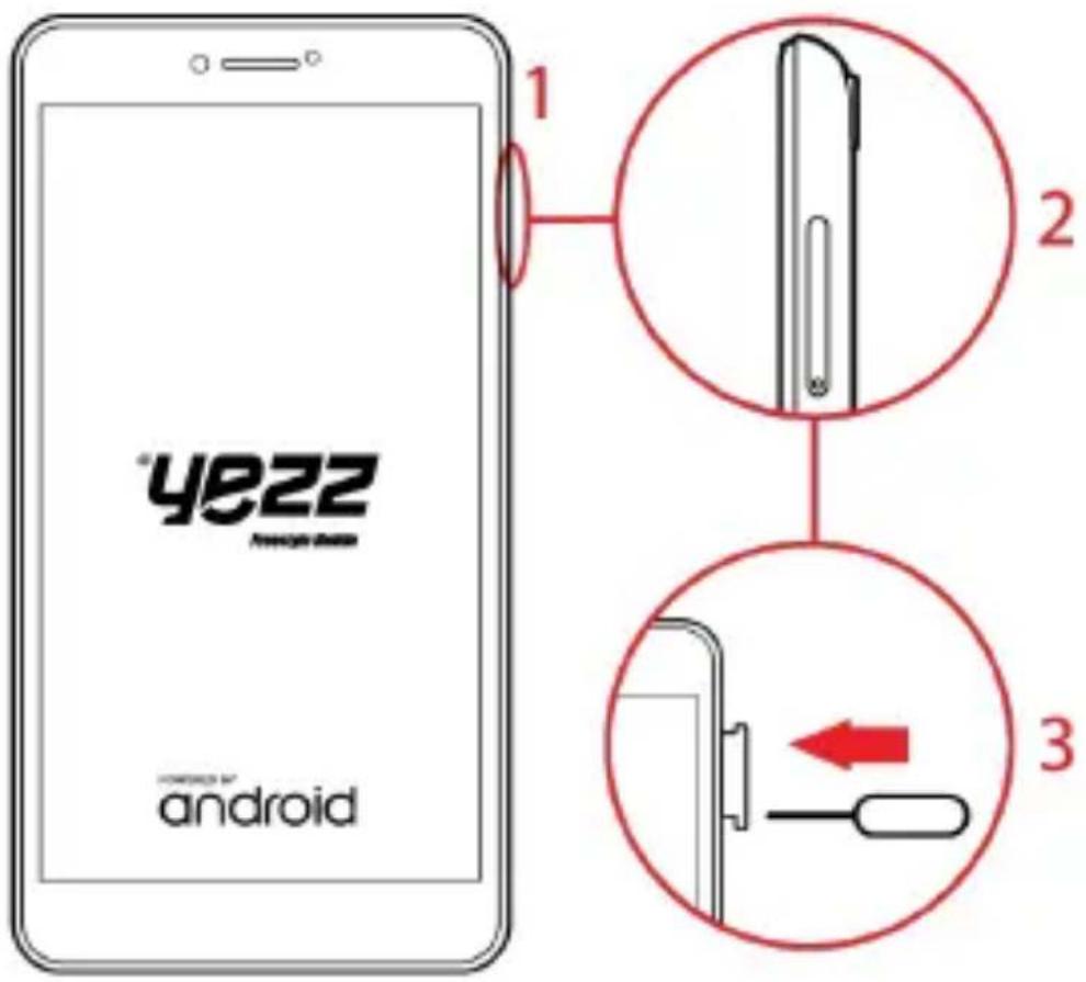 YEZZ Andy 6EL LTE - Install the SIM card and battery - 1