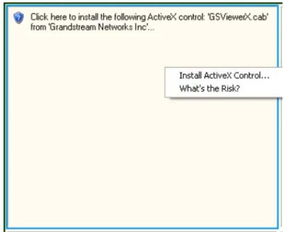 GRANDSTREAM GXV3601 - Configurez le GXV3601 en utilisant le navigateur Microsoft Internet Explorer - 3