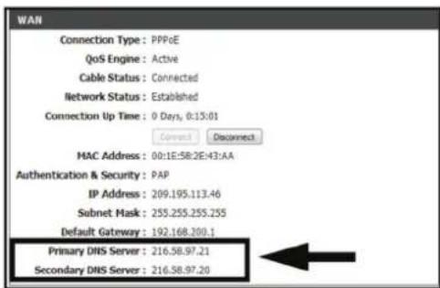 CHACON 34479 - Para obter o seu DNS Primário ou Secundário: - 1