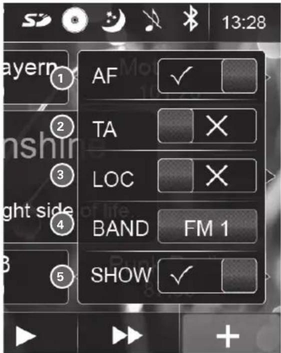 XZENT X202BT - Les champs d'information - 1