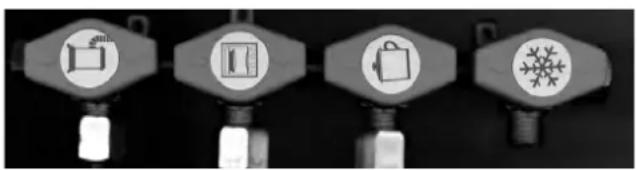 Fendt Vision 2014 - Les pictogrammes situés sur les robinets d'arrêt de gaz ont les signifi-cations suivantes : - 1