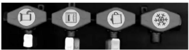 Fendt Brillant - Les pictogrammes situés sur les robinets d'arrêt de gaz ont les signifi-cations suivantes : - 1