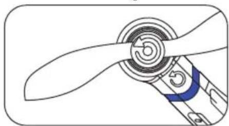 XciteRC Rocket 400 FPV GPS RTF Quadrocopter Mode 1 - Assembly of the propeller - 2