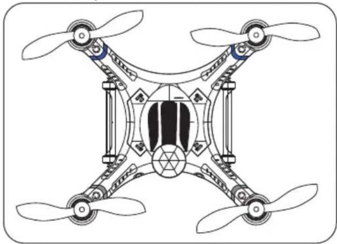 XciteRC Rocket 400 FPV GPS RTF Quadrocopter Mode 1 - Montage des hélices - 1