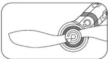 XciteRC Rocket 400 FPV GPS RTF Quadrocopter Mode 1 - Assembly of the propeller - 4