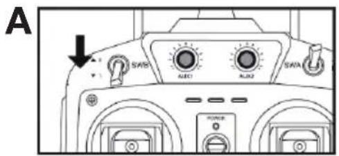 XciteRC Rocket 400 FPV GPS RTF Quadrocopter Mode 1 - Transmitter calibration - 1