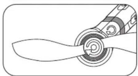 XciteRC Rocket 400 FPV GPS RTF Quadrocopter Mode 1 - Montage des hélices - 2