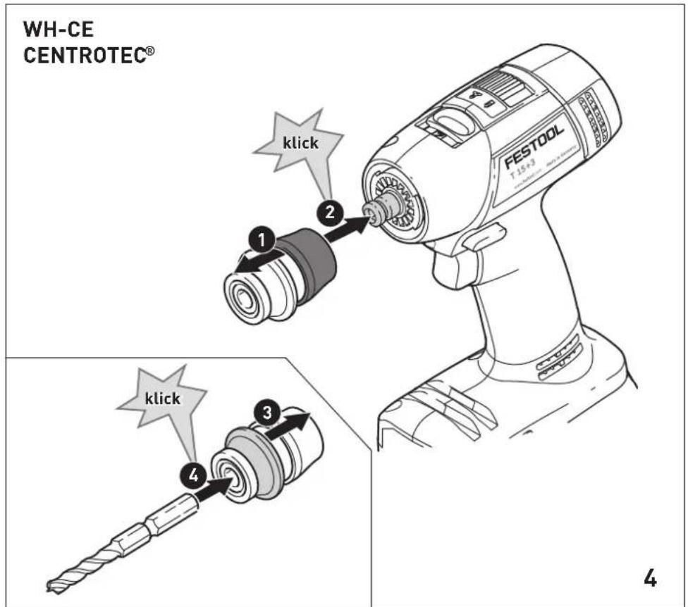 WH-CE CENTROTEC® 1 2 klick FESTOOL T15+3 klick 3 4
