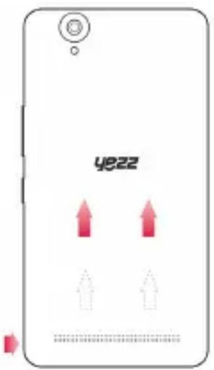 YEZZ Andy 6Q - Install the SIM card and battery - 1