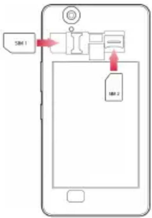 YEZZ Andy 6Q - Instale o cartão SIM e a bateria - 2