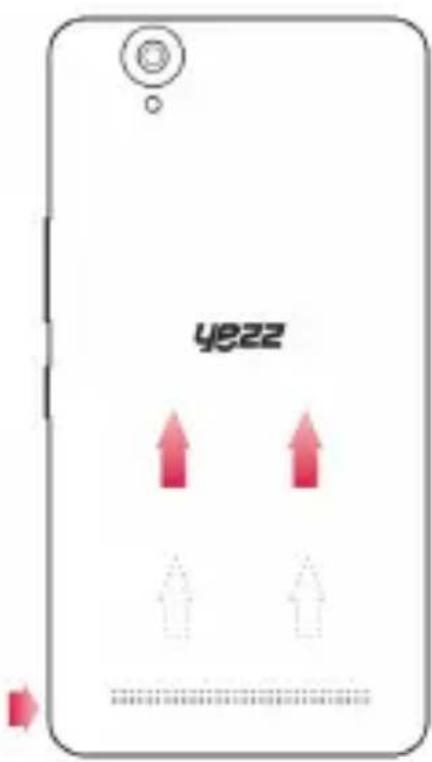 YEZZ Andy 6Q - Instalar la tarjeta SIM y la batería - 1