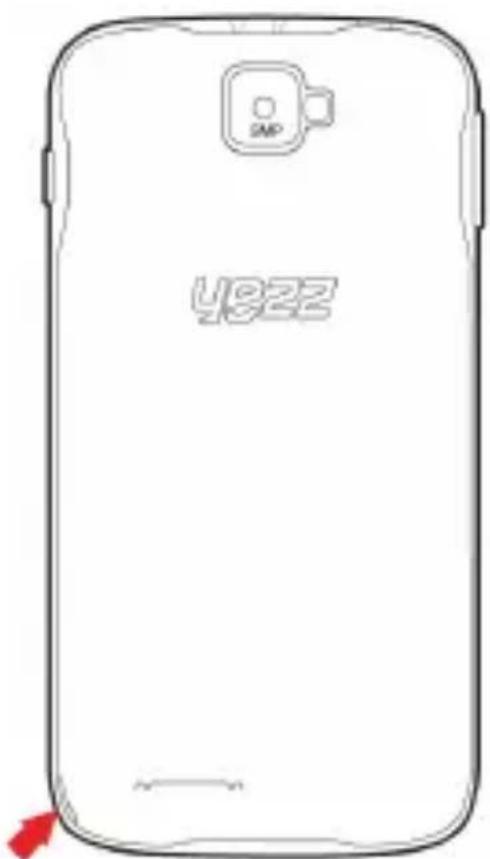 YEZZ Andy 5EI3 - Install the SIM card and battery - 1