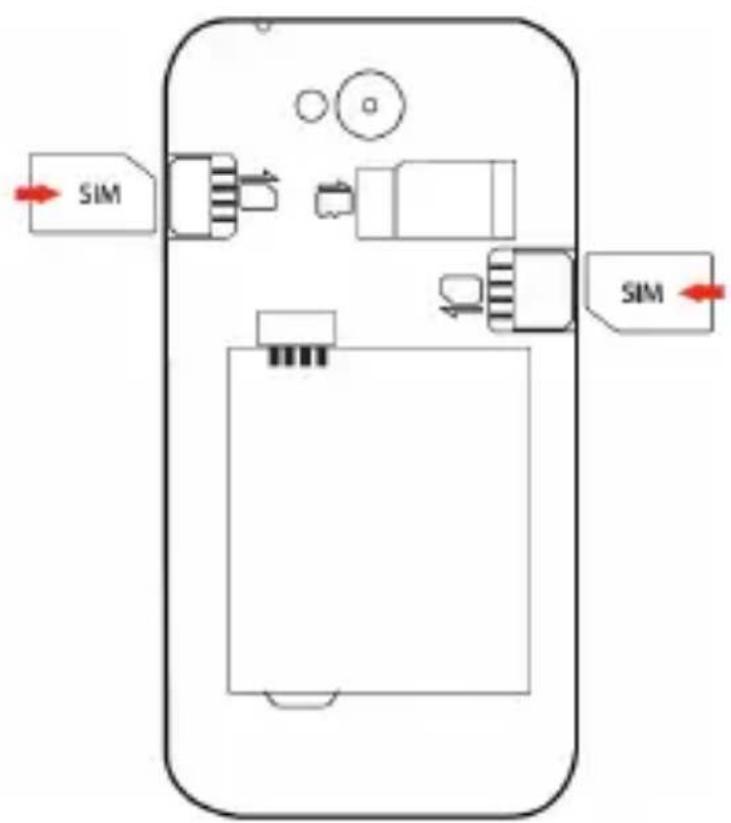 YEZZ Andy 4E LTE - Install the SIM card and battery - 1