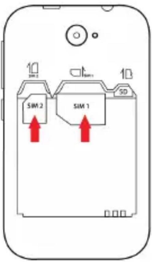 YEZZ Andy 3.5EI2 - Поставете SIM картата и батерията - 3