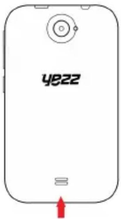 YEZZ Andy 3.5EI2 - Поставете SIM картата и батерията - 1