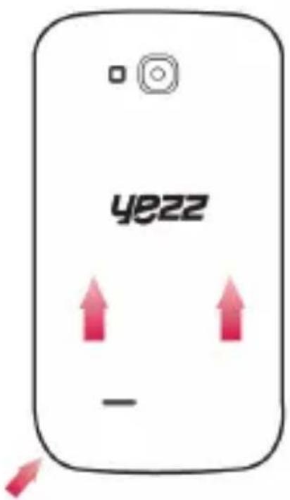 YEZZ Andy 3.5EI - Instalar la tarjeta SIM y la batería - 1