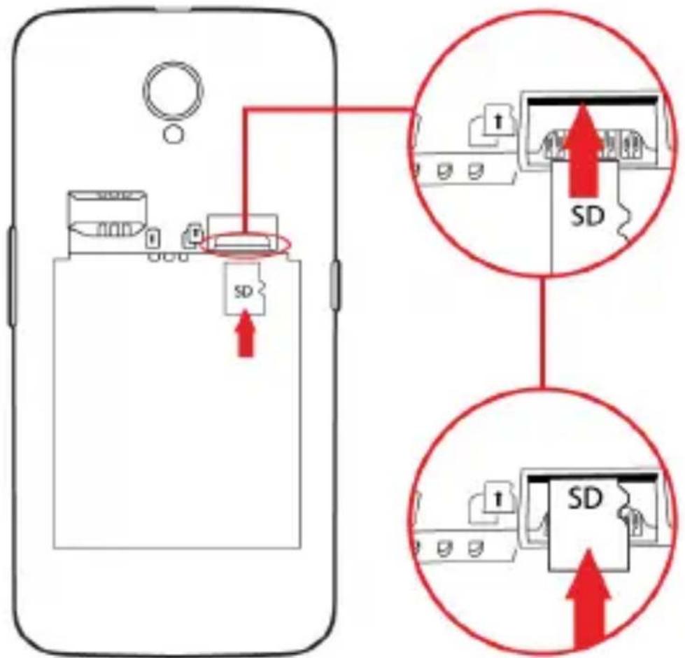 YEZZ Andy 4.5EL LTE - Insert a memory card (optional) - 2
