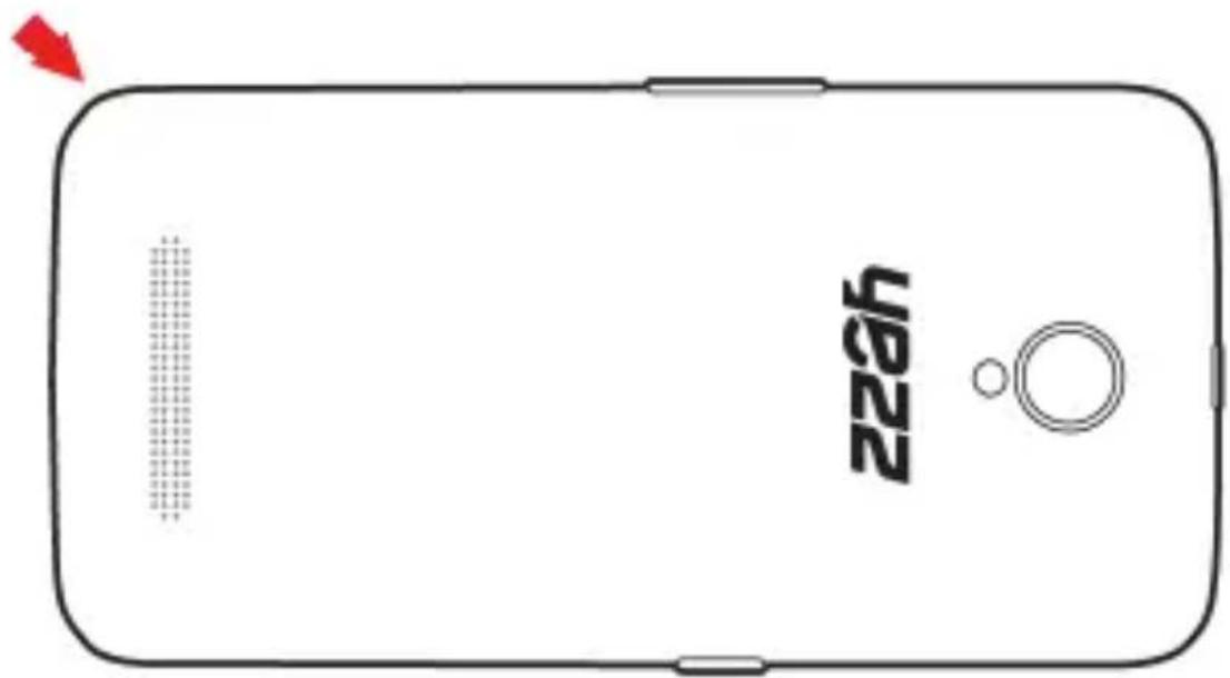 YEZZ Andy 4.5EL LTE - Install the SIM card and battery - 1