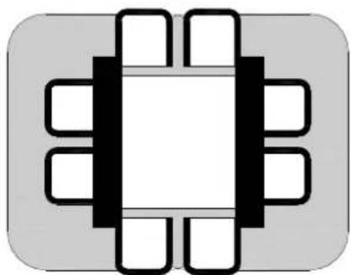 GRANDHALL Heatstrip - Tischanordnung - 7