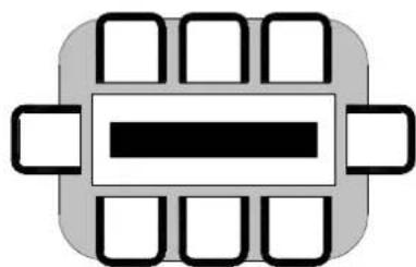GRANDHALL Heatstrip - Tischanordnung - 6