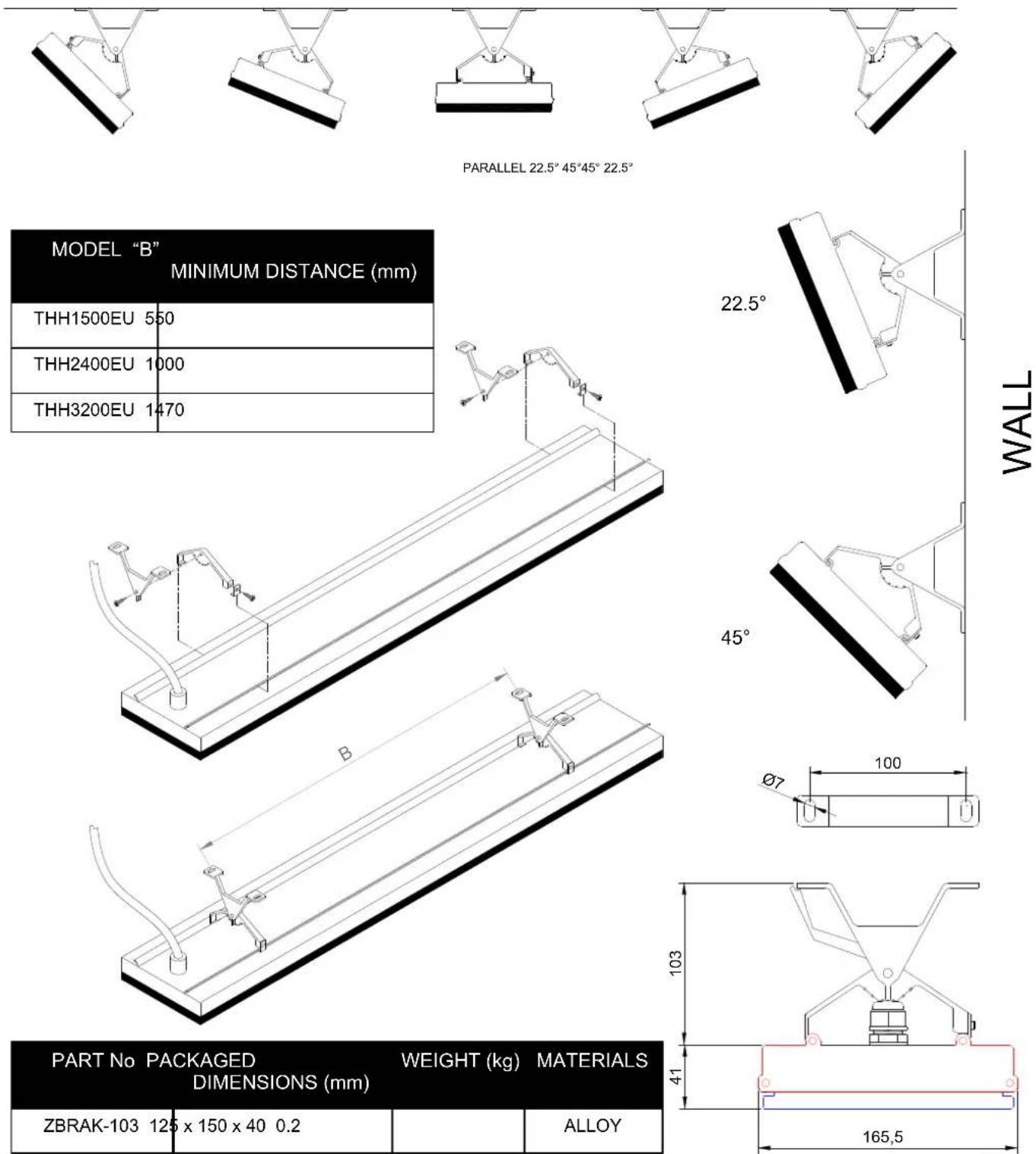 GRANDHALL Heatstrip - Options de fixation - 1