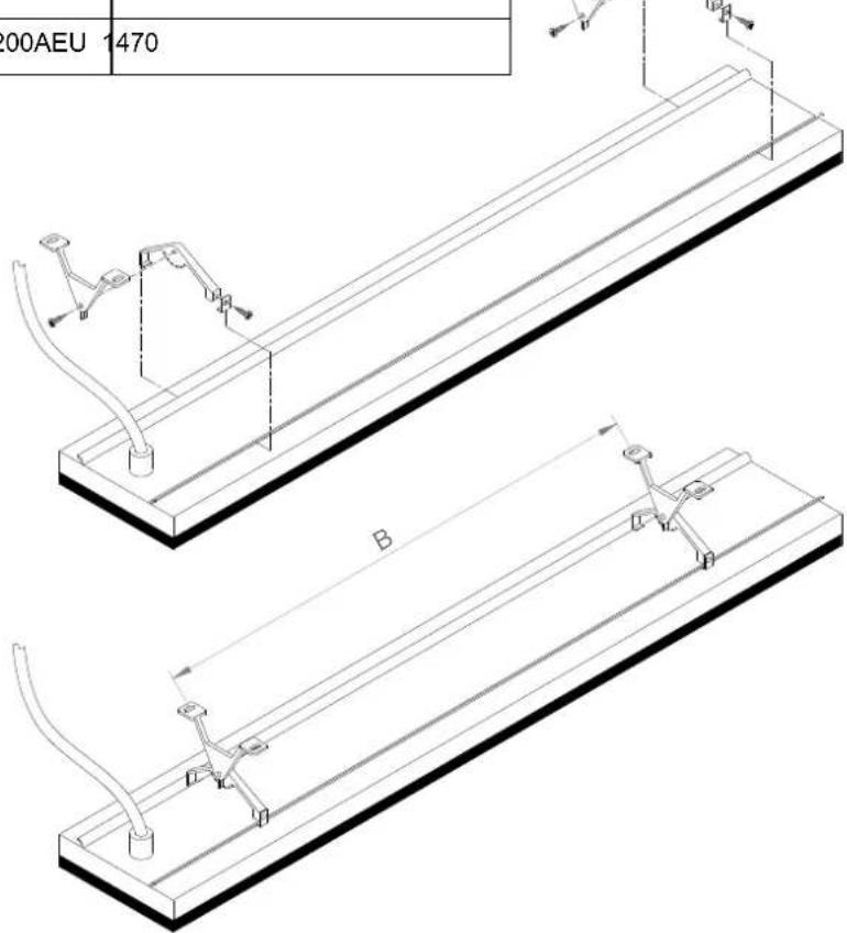 GRANDHALL Heatstrip - Standard mounting brackets - 2