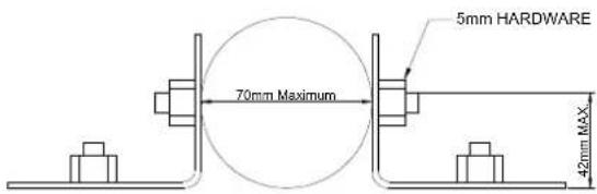 GRANDHALL Heatstrip - Pole / beam mounting kit - 11