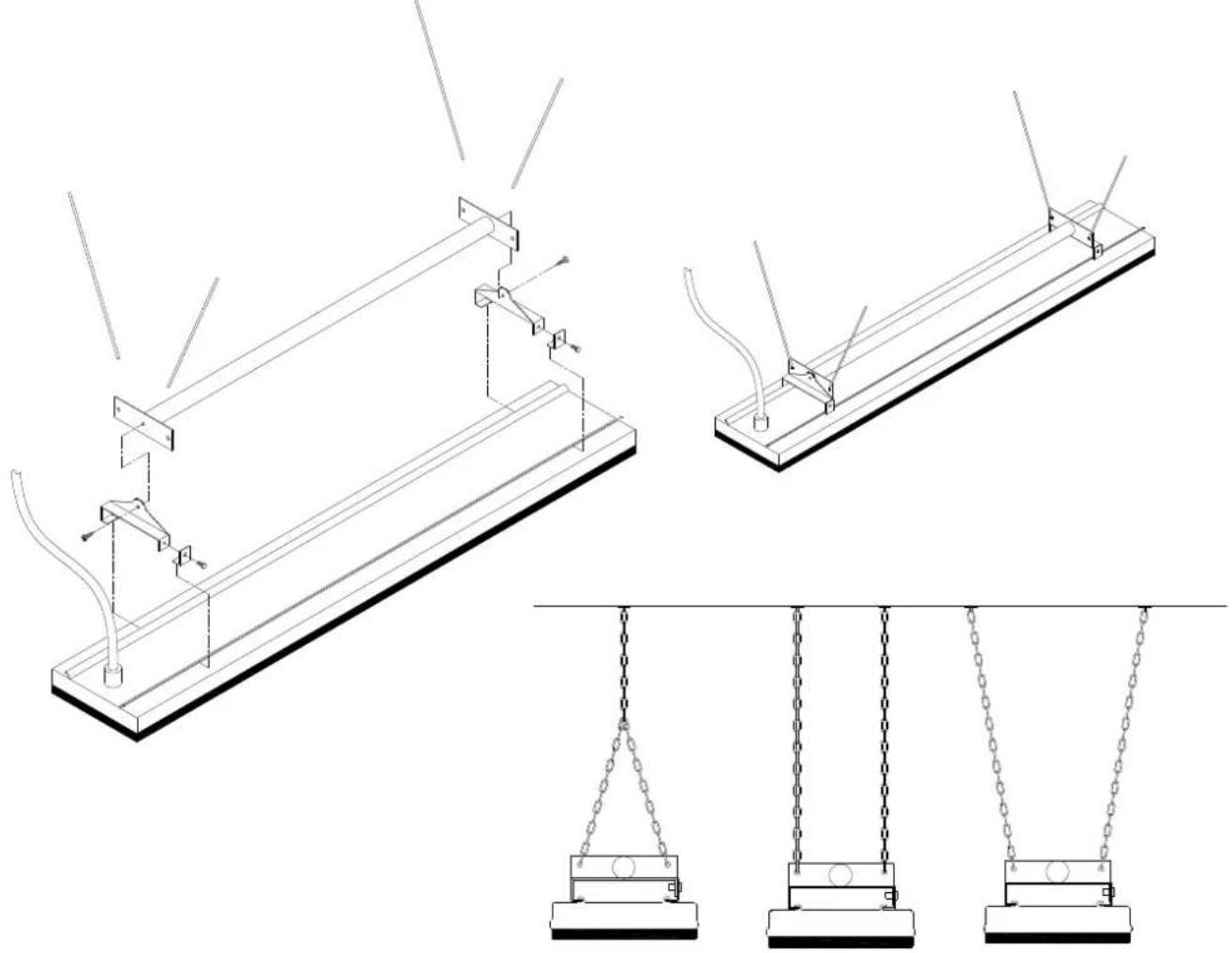 GRANDHALL Heatstrip - Hangende montagebeugel - 1
