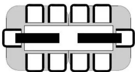 GRANDHALL Heatstrip - Tischanordnung - 8