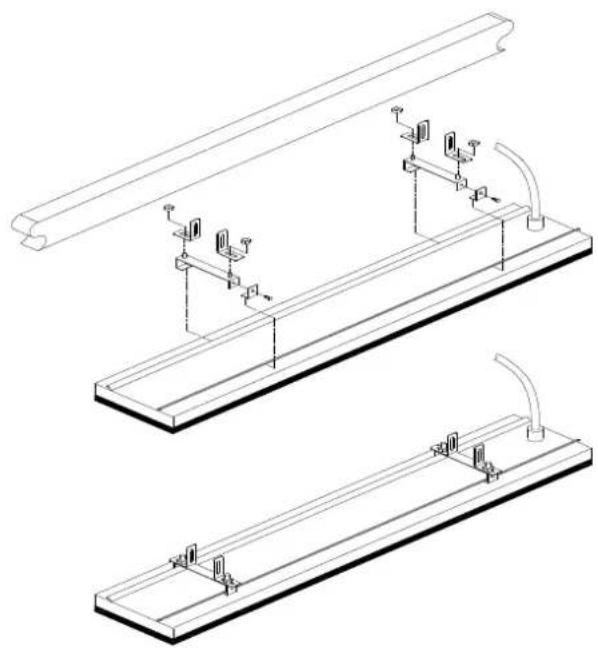 GRANDHALL Heatstrip - Montageset voor paal/balk - 12