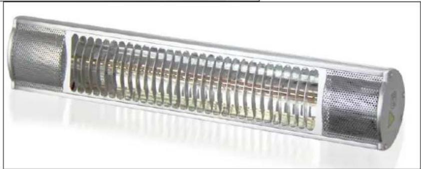 GRANDHALL Heat Glare 2000 - Infrared radiant heater for indoor and outdoor use - 2