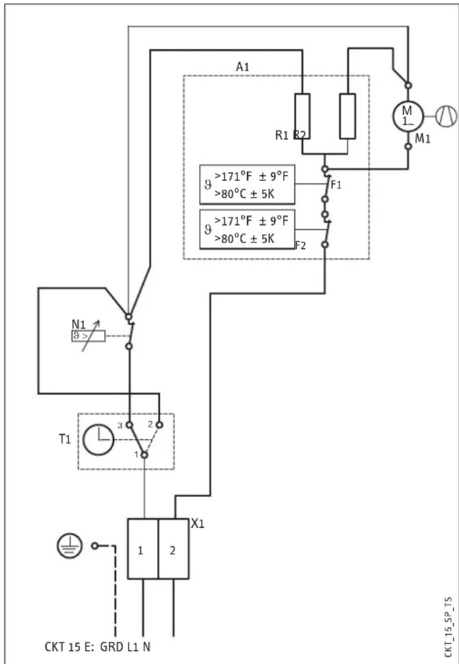 STIEBEL ELTRON CKT 20S - PELIGRO Incendio - 2