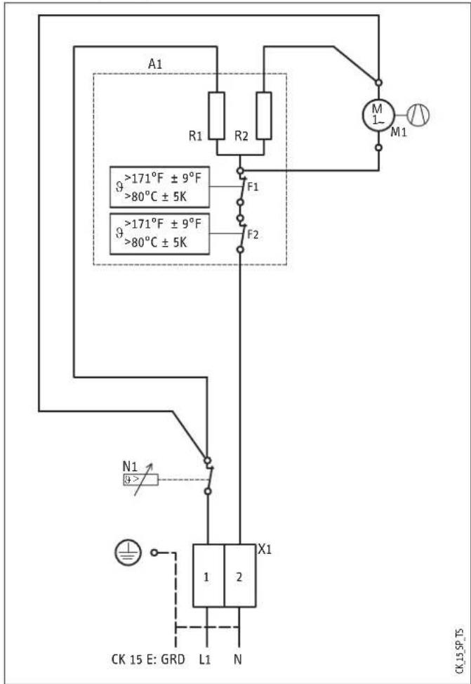 STIEBEL ELTRON CKT 20S - WARNING Fire - 1
