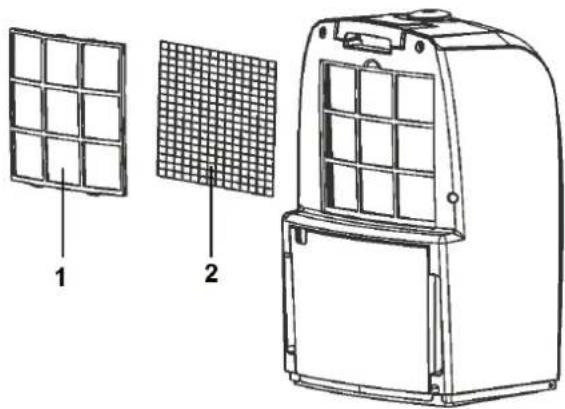 Eurom LO 10.100H - Reinigen des Filters - 1