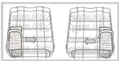 HOTPOINT LST 216 AHA - Ejemplos de colocacion del cesto para cubiertos - 1