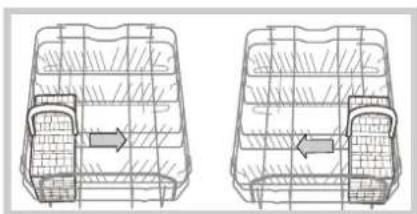 HOTPOINT LST 216 AHA - Exemples de rangement dans le panier à couverts - 1