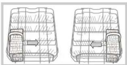 HOTPOINT LST 216 AHA - Exemplos de posiccionamento do cesto dos talheres. - 1