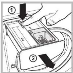 HOTPOINT AQM8D 49 U - Limpiar el contentedor de detergentes - 1