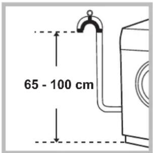 HOTPOINT AQM8D 49 U - Ligação do tubo de descarga - 1