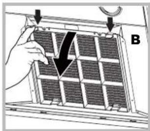 INDESIT IHF 9.5 A M IX - Servicing the charcoal filter (B) - 1