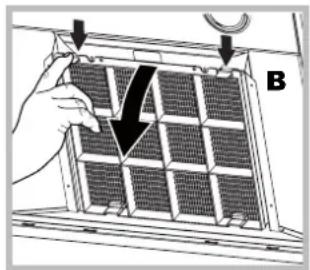 INDESIT IHF 9.5 A M IX - Substituicao do filtro de carvao (B) - 1