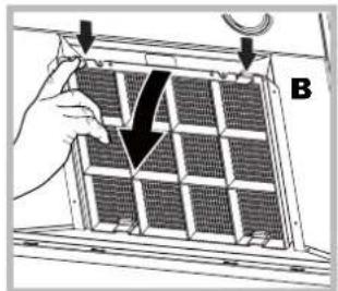 INDESIT IHF 9.5 A M IX - Manutenzione del filtro al carbone (B) - 1