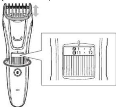 PANASONIC ERGB70 - Rode o disco e ajuste a marca de indentacao da altitude de corte para aaltitudepretendida. - 1