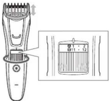 PANASONIC ERGB70 - Gebrauch des Kammaufsatzes - 1