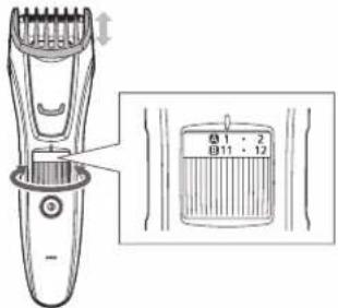 PANASONIC ERGB60 - Using the comb attachment - 2