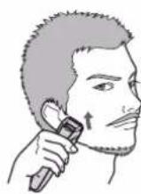 PANASONIC ERGB60 - Trimming without the comb attachment/trimming the downy hair - 1